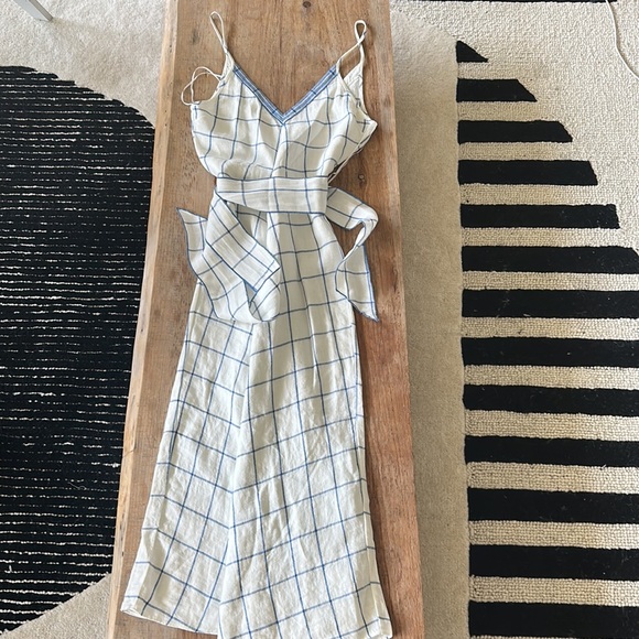 FORTE_FORTE  "Holiday check" linen belted dress oceania - Picture 4 of 7